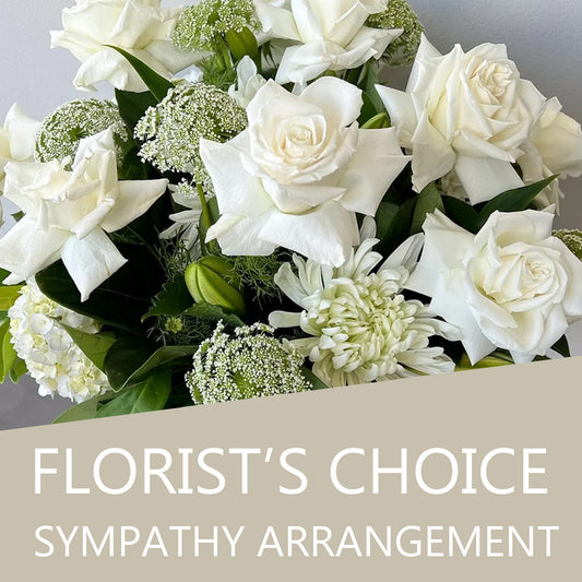 Sympathy flower arrangement Muswellbrook NSW – elegant white and soft-toned flowers for condolences